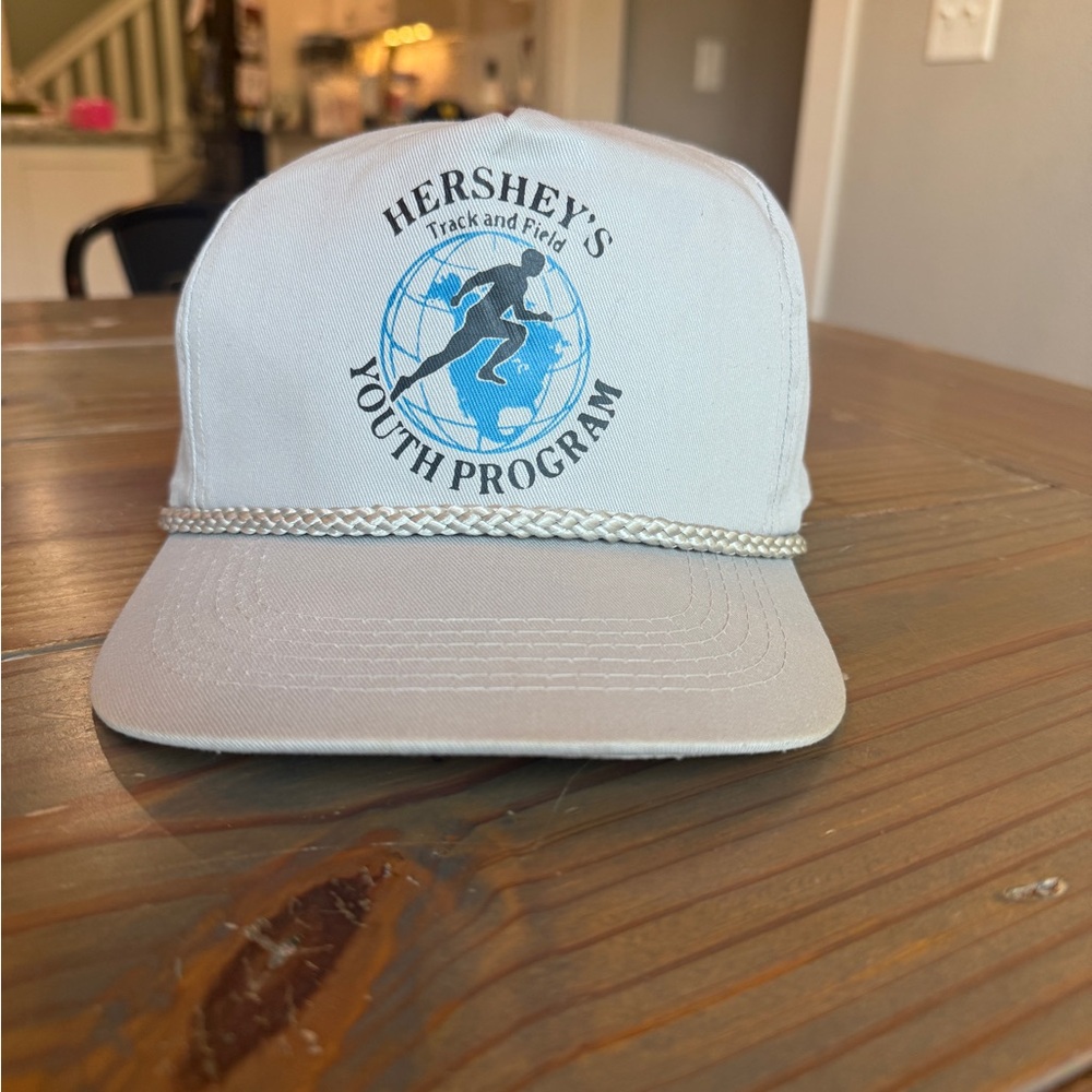 Vintage 90s Hershey's Track and Field Youth Program Trucker Hat High Profile